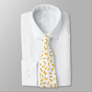Cravate Motif de macaroni de pâtes amusant et cool sur fon