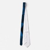Cravate Motif de maillage géométrique bleu foncé et noir (Dos)