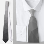 Cravate Motif de maillage géométrique gris clair<br><div class="desc">Convient Accessoires cravates hommes avec design géométrique moderne. Elégant et cool treillis géométrique avec dégradé noir et blanc.</div>