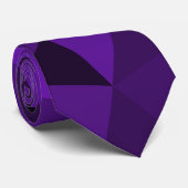 Cravate Motif de maille géométrique noir violet (Roulé)