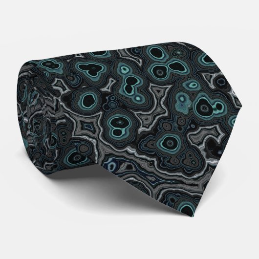 Cravate Motif de marbre granit de gris sarcelle foncé mode (Roulé)