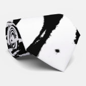 Cravate Motif de marbre noir et blanc moderne (Roulé)