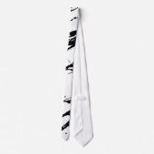 Cravate Motif de marbre noir et blanc moderne (Dos)