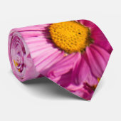 Cravate Motif de marguerite rose (Roulé)