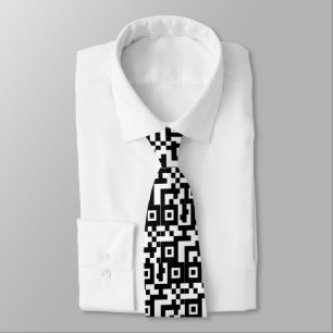 Cravate Motif de masquage de code QR Abstrait
