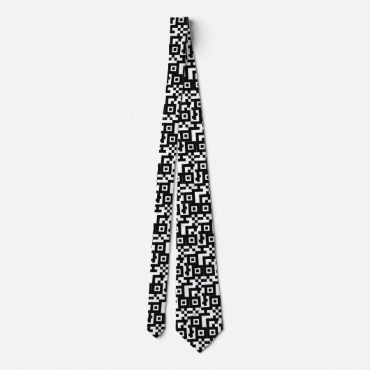 Cravate Motif de masquage de code QR Abstrait (Dos)