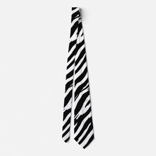 Cravate Motif de mode classique Zebra Print Stripe (Dos)