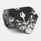 Cravate Motif de mode exclusif noir et blanc (Roulé)