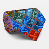 Cravate Motif de mosaïque abstraite #8 (Roulé)