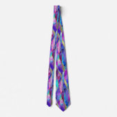 Cravate Motif de mosaïque de verre teinté violet et bleu (Dos)