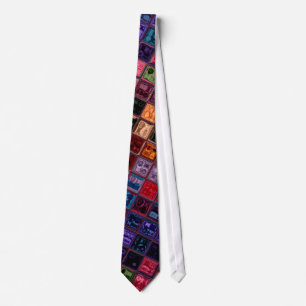 Cravate Motif de mosaïque en verre coloré #18
