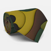 Cravate Motif de mosaïque verte Camouflage (Roulé)