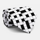Cravate Motif de mot de passe noir rétro (Roulé)