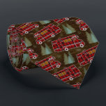 Cravate Motif de Motorhome rv Camper Travel Van Rustic<br><div class="desc">Ce motif original de campeur est parfait pour votre maison-loin-de-maison sur des roues. Le motif rustique inclut les camping-cars rouges de plaid | RVs sur un grain en bois de brun foncé, embelli avec des pins, des branches de pin et des brins de laurier. Appréciez notre assortiment, produits personnalisés dans...</div>