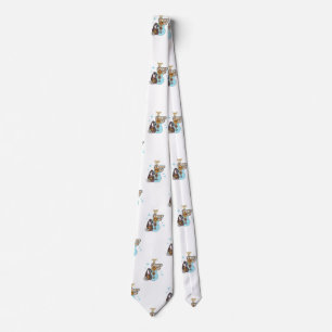 Cravate motif de musique de guitare