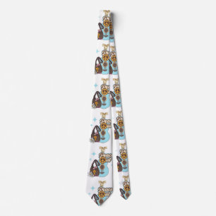 Cravate motif de musique de guitare