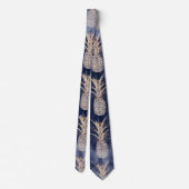 Cravate Motif de nébuleuse aux ananas dorés (Dos)