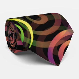 Cravate Motif de Noël arc-en-ciel