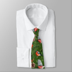 Cravate Motif de Noël Bullfinch