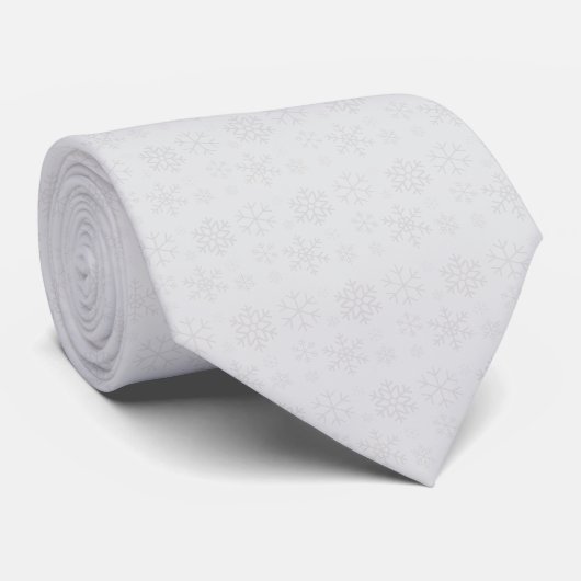 Cravate Motif de Noël flocon de neige d'hiver (Roulé)