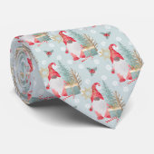 Cravate Motif de Noël Gnome (Roulé)