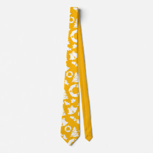 Cravate Motif de Noël jaune