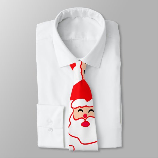 Cravate Motif de Noël Père Noël (Attaché)