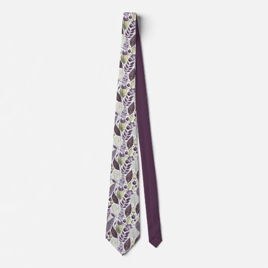 Cravate Motif de Noël vert violet #21 ID1009 (Devant)