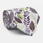 Cravate Motif de Noël vert violet #21 ID1009 (Roulé)