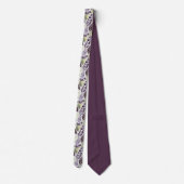Cravate Motif de Noël vert violet #21 ID1009 (Dos)