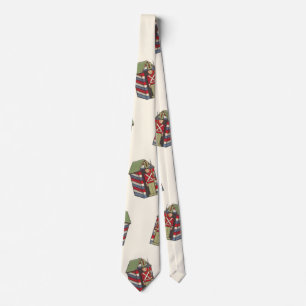 Cravate Motif de Noël vintage, Soldat de bois jouet