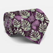 Cravate Motif de Noël Violet Vert #29 ID1009 (Roulé)