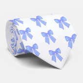 Cravate Motif de nœud bleu (Roulé)