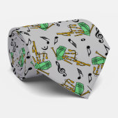 Cravate Motif de note musicale Bagpipes (Roulé)