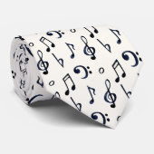 Cravate Motif de notes musicales mignonnes (Roulé)