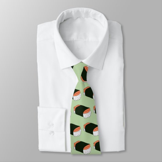 Cravate Motif de nourriture de sushi Musubi hawaïen (Attaché)