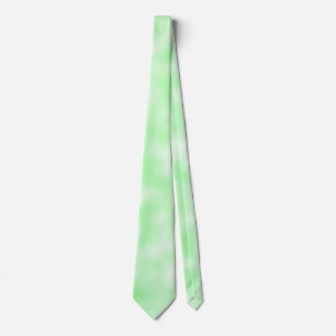 Cravate Motif de nuages Abstraits vert pâle et blanc