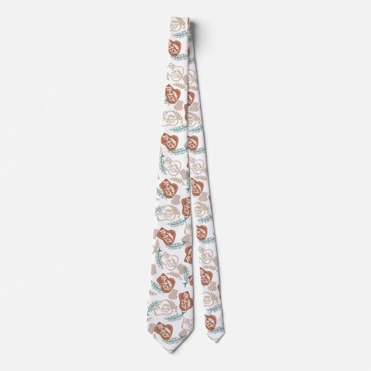 Cravate Motif de pain grillé (Devant)