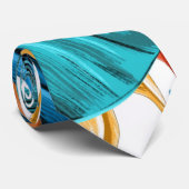 Cravate Motif de palme tropicale exotique (Roulé)