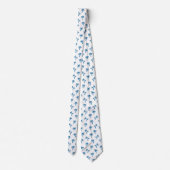 Cravate Motif de palmier tropical bleu (Dos)