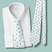 Cravate Motif de palmier tropical vert de mer