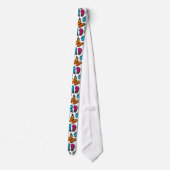 Cravate Motif de papillon de monarque d'arc-en-ciel (Dos)