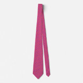 Cravate Motif de papillon pixel mignon sur fond rose chaud (Devant)