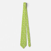 Cravate Motif de papillon vintage vert (Devant)