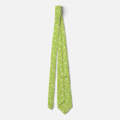 Cravate Motif de papillon vintage vert (Dos)