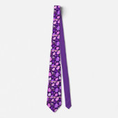 Cravate Motif de Pâques gothique violet (Devant)