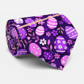 Cravate Motif de Pâques gothique violet (Roulé)