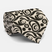 Cravate Motif de parchemin abstrait moderne fantaisiste or (Roulé)