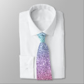 Cravate Motif de Parties scintillant Flashy Pastel Rainbow (Attaché)