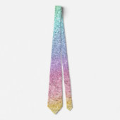 Cravate Motif de Parties scintillant Flashy Pastel Rainbow (Devant)